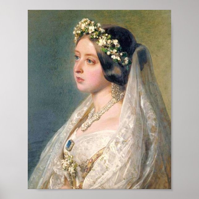 Victoria The Bride By Franz Xaver Winterhalter Poster (Vorne)