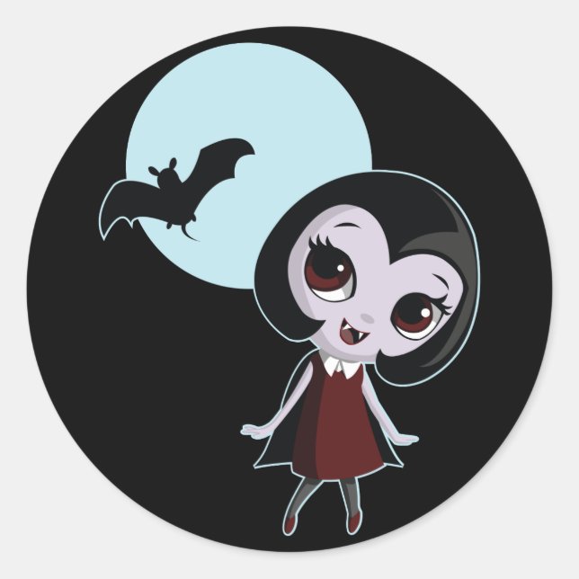 Victoria the Vampire Runder Aufkleber (Vorderseite)