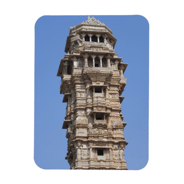 Victoria Tower in Chittorgarh Fort, Indien Magnet (Vertikal)