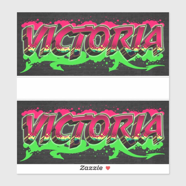 Victoria Vorname Name Graffiti Aufkleber Sticker (Blatt)