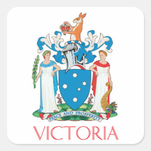 Victoria-Wappen Quadratischer Aufkleber