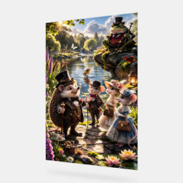 Victoria Woodland animals tea party secret garden Acrylschild