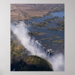 Victoriafälle, Sambesi-Fluss, Sambia - Simbabwe Poster
