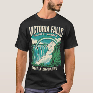 Victoriafälle Sambia Simbabwe Vintage Reiseplakat T-Shirt