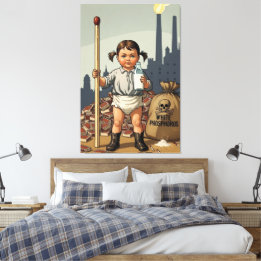 Victorian Baby Girl Canvas - Funny Baby Worker Leinwanddruck