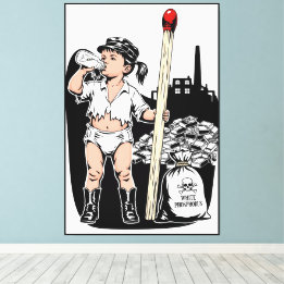Victorian Baby Girl Matchstick Maker Leinwanddruck