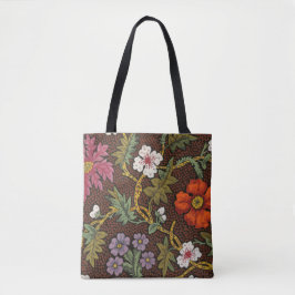 Victorian Botanical Drawing Floral Accessory Pouch Tasche