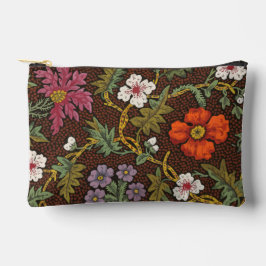 Victorian Botanical Drawing Floral Accessory Pouch Zubehörtasche