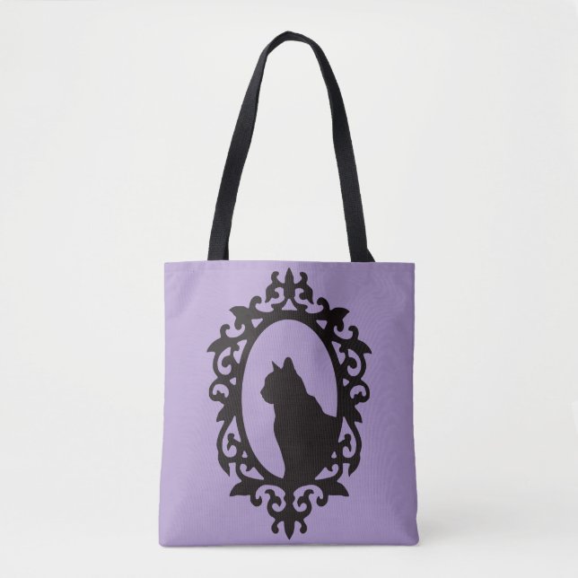 Victorian Cat Gothic Tote Bag (Devant)