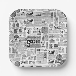 victorian catalog black white antique toile pappteller