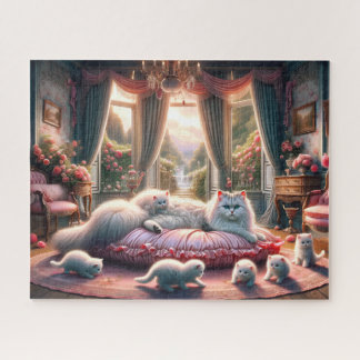 Victorian Cats Feline Rose Garden Palace Family