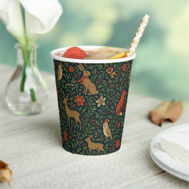 Victorian Christmas Animal & Botanical Pappbecher