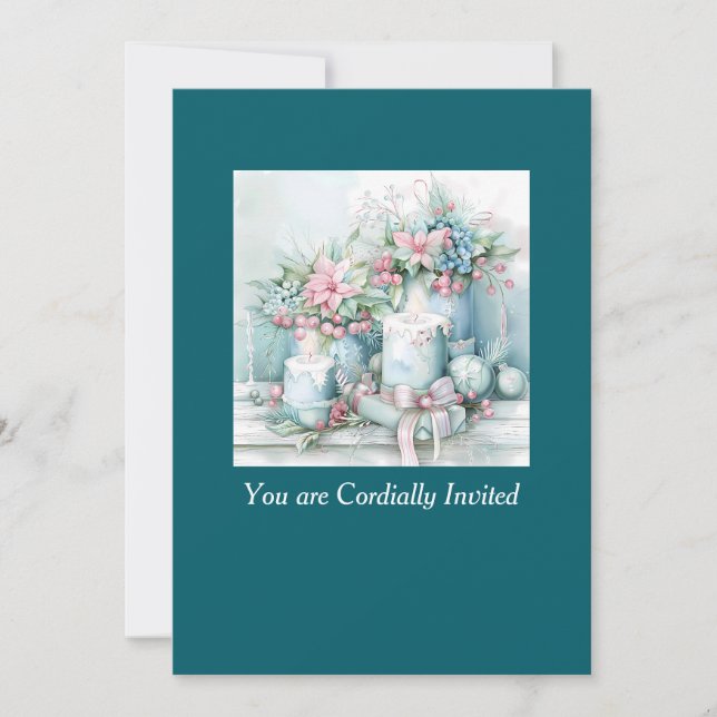 Victorian Christmas Celebration Invitation Einladung (Vorderseite)