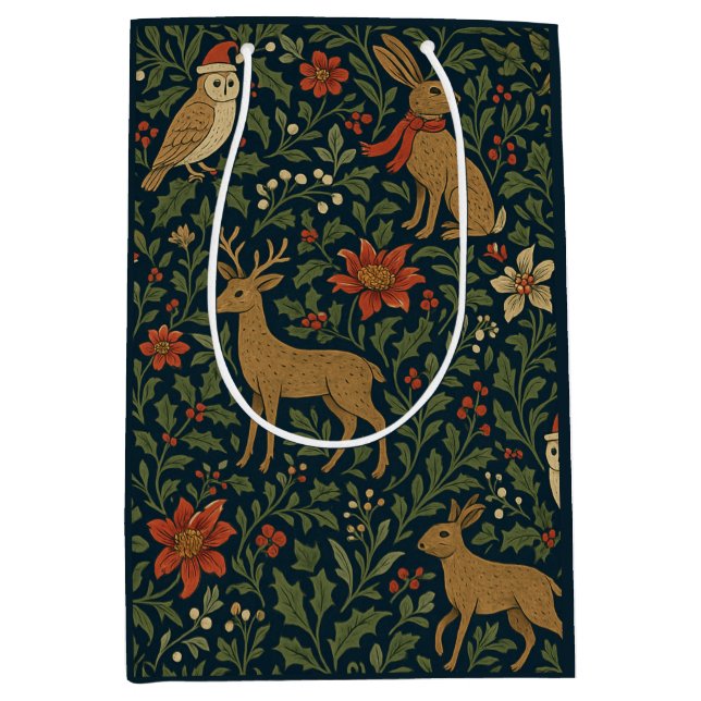 Victorian Christmas Floral  Mittlere Geschenktüte (Vorderseite)