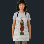 Victorian Christmas Girl Angel Antique Music Sheet Schürze<br><div class="desc">It's time to cook and bake - and relax at the same time. Cooking or baking is such a peaceful pursuit - and then you get to eat yummy creations, it's win-win! Here is a cute little angel to bring a spot of bright red Christmas cheer. I find this image...</div>