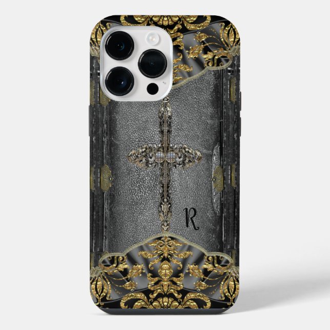 Victorian Cross Monogramm  iPhone 14 Pro Max Hülle (Rückseite)