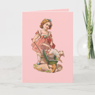VICTORIAN ERA CARTES POUR NOTES - PETITE FILLE ET
