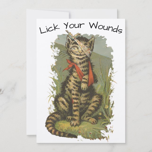 Victorian Era Funny Chat Get Well Card Modèle (Devant)