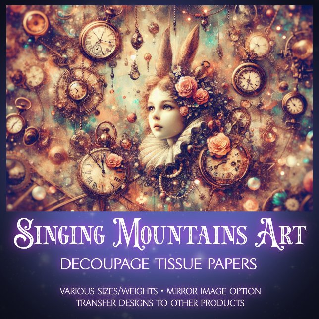 Victorian Fairytale Vintage Alice Seidenpapier (Von Creator hochgeladen)