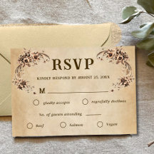Victorian Floral Wedding RSVP