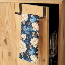 Victorian Flowers Blue Geschirrtuch