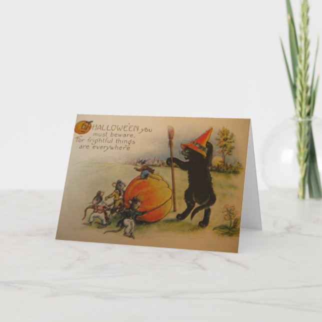 Victorian Frightful Things Carte de voeux Hallowee (Devant)