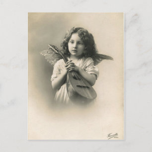 Victorian Girl Angel Postcard Postkarte