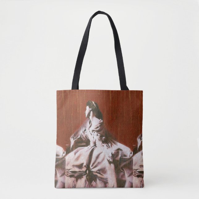 Victorian Girl En Blanc Tout Sur Le Sac D'Impressi (Devant)