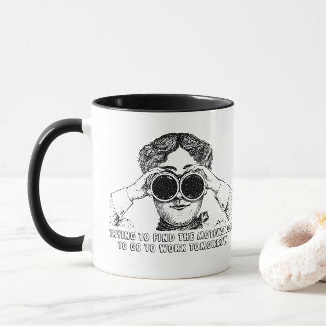 Victorian Humor Office Coffee Mug Tasse (Mit Donut)