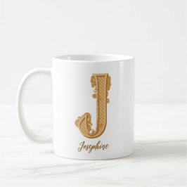 Victorian J nom initial Coffee Mug