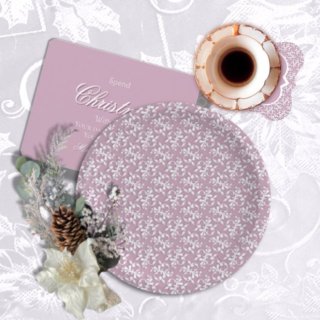 Victorian Lace Pink Pappteller (Von Creator hochgeladen)