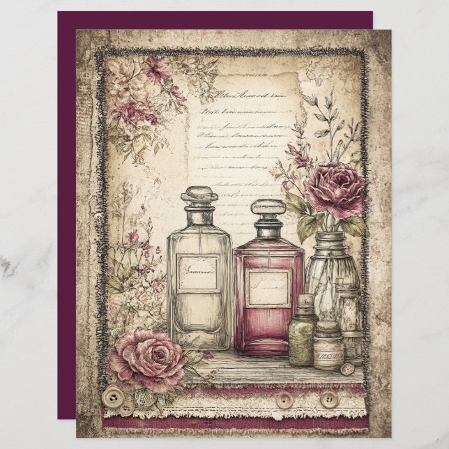 Victorian & Lace Scrapbook Paper  (Vorne/Hinten)