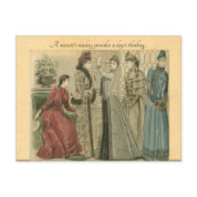 Victorian ladies in library