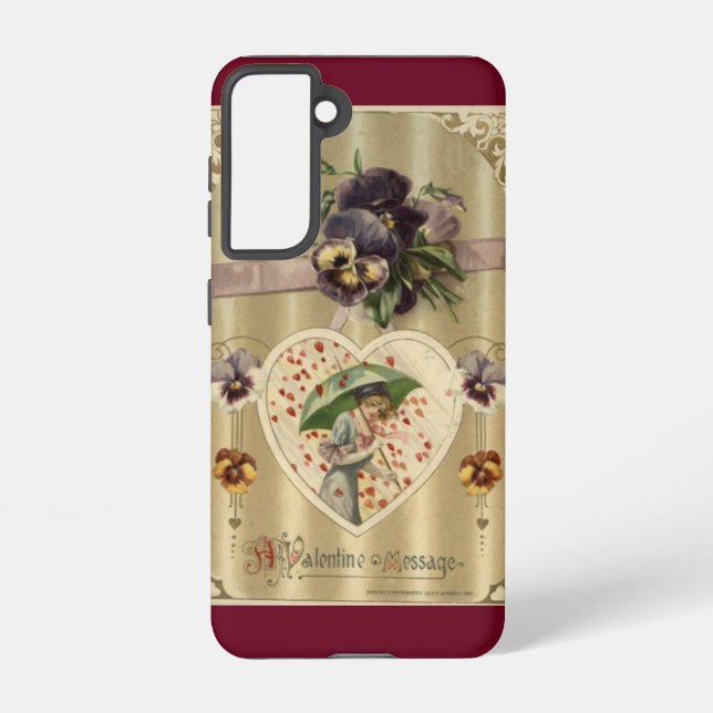 Victorian Lady Vintage Valentine Samsung Galaxy Hülle (Rückseite)