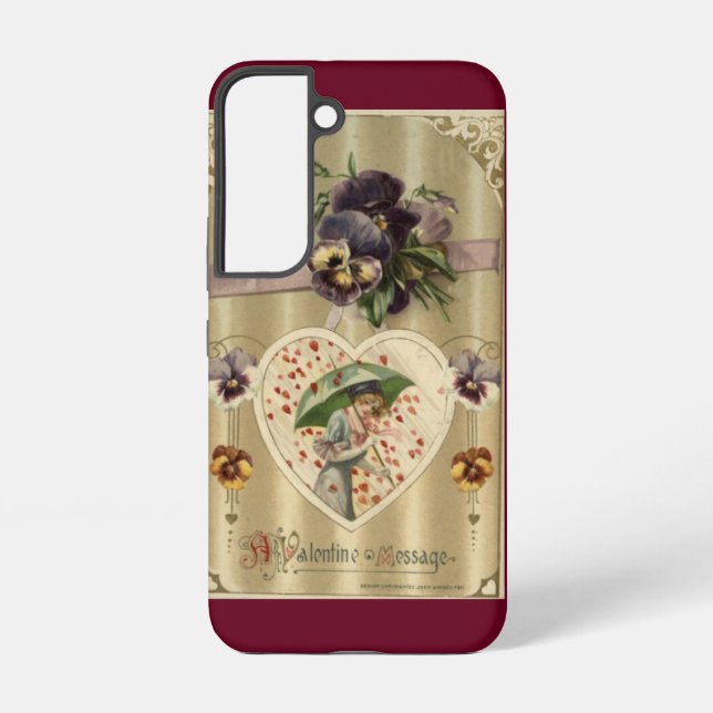 Victorian Lady Vintage Valentine Samsung Galaxy Hülle (Rückseite)