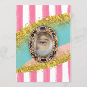 Victorian Lover's Eye, art original, invitation