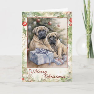 Victorian-Mastiff-Welpe Weihnachten