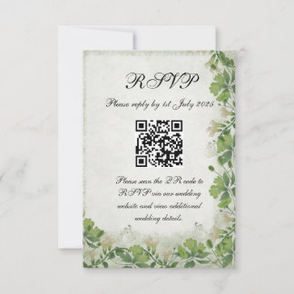 Victorian Meadow - RSVP card vertical Karte