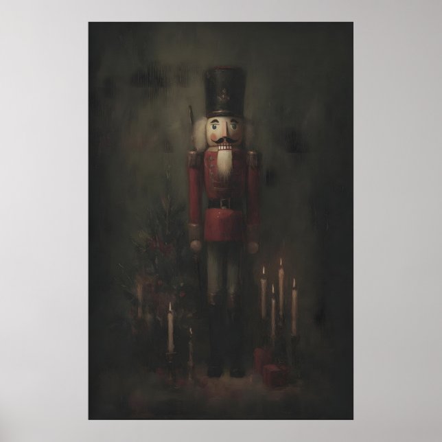 Victorian Nutcracker With Candlelight, Gothic Poster (Vorne)