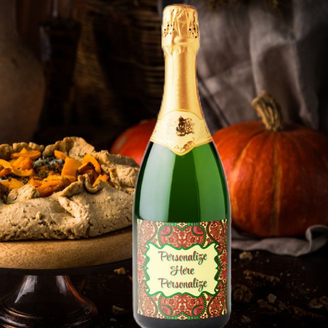 Victorian paisley pattern elegant red green gold (Von Creator hochgeladen)