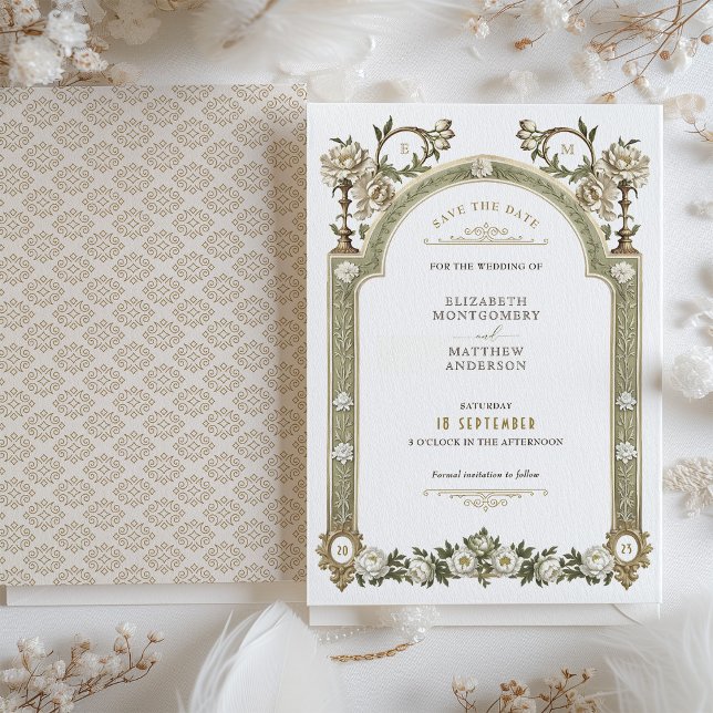 Victorian Peony Elegance Invitation à jour (Créateur téléchargé)