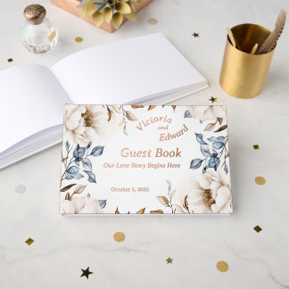 Victorian Peony Luxe Mariage Foil Livre d'or