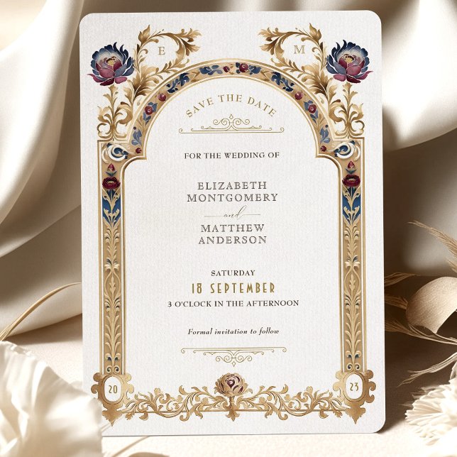 Victorian Ranunculus Wedding Enregistrer la carte  (Créateur téléchargé)