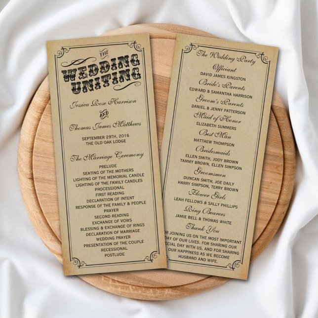 Victorian Steampunk Wedding Programme (Créateur téléchargé)