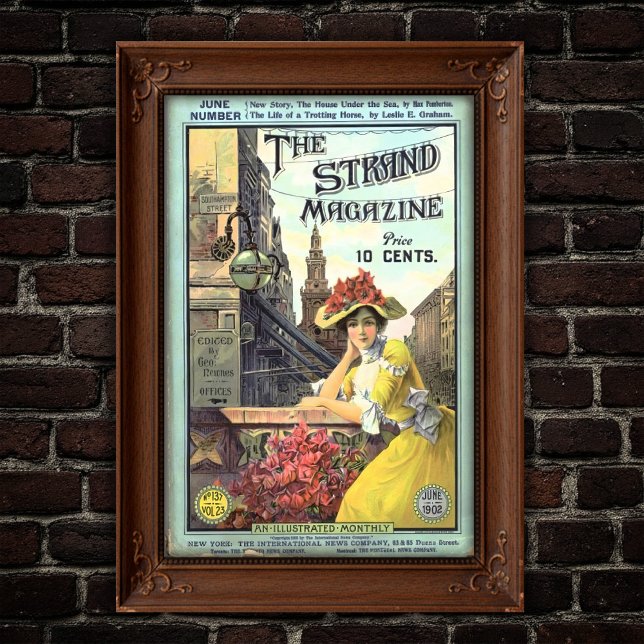 Victorian Strand Magazine Cover Illustration Poster (Von Creator hochgeladen)