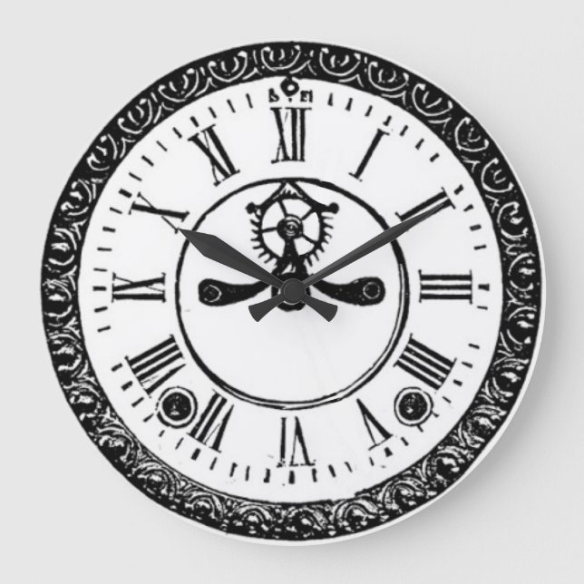 Victorian style wall clock große wanduhr (Vorderseite)
