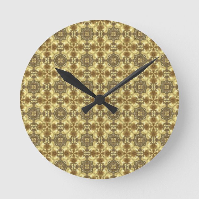 Victorian Style Wallpaper Runde Wanduhr (Vorderseite)