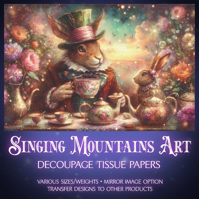 Victorian Tea Party Floral Wonderland Decoupage Seidenpapier (Von Creator hochgeladen)