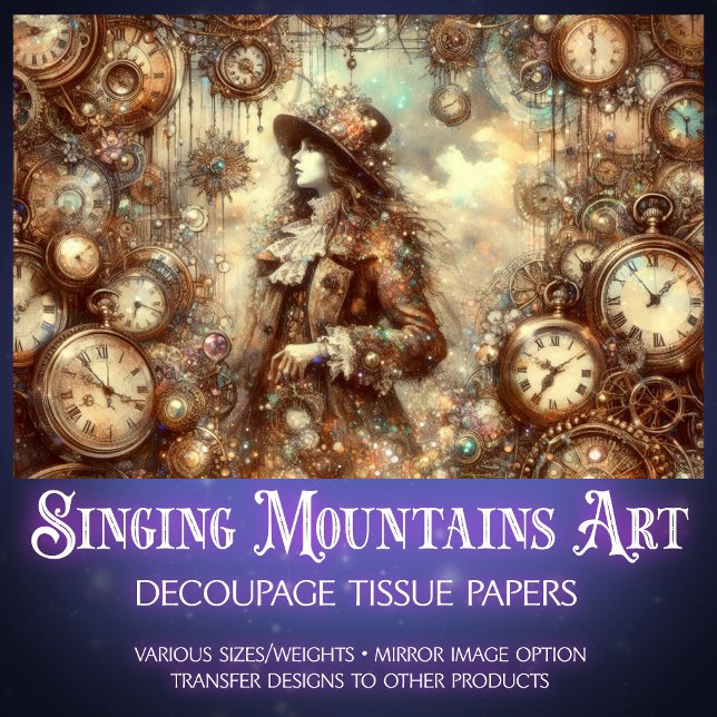 Victorian Vintage Alice Wonderland Steampunk  Seidenpapier (Von Creator hochgeladen)