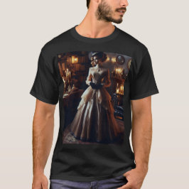 Victorian Vintage Mysterious Elegant Woman T-Shirt